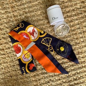 Beautiful Rare Silk DIOR Skinny Scarf with Original Box